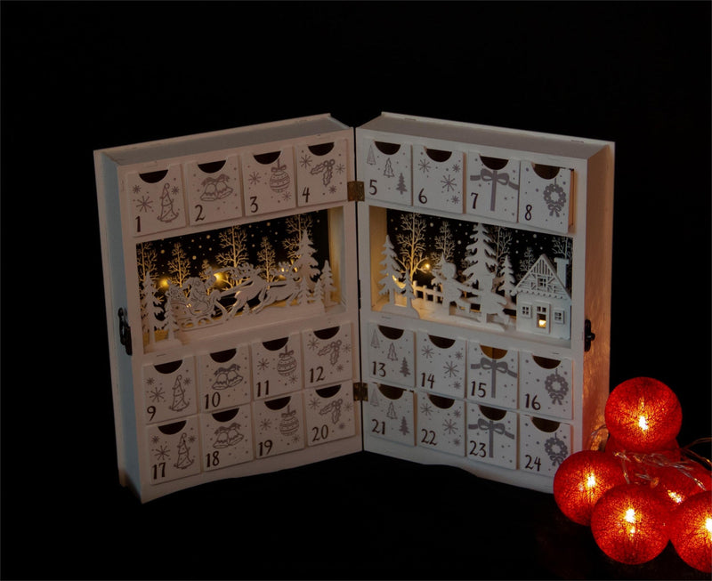 Julekalender med lys 42 cm Batteridrevet-Julebelysning dekor og pynt-Scanlight-169469-Lightup.no