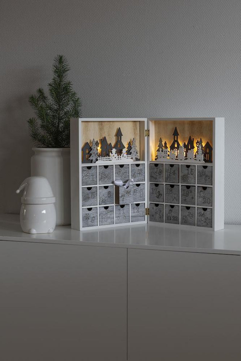Julekalender med lys - Batteridrevet-Julebelysning dekor og pynt-Konstsmide-3283-210-Lightup.no