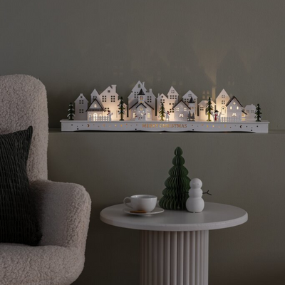 Julelandsby med kirke - Batteri/Ledning-Julebelysning dekor og pynt-Konstsmide-3264-210-Lightup.no