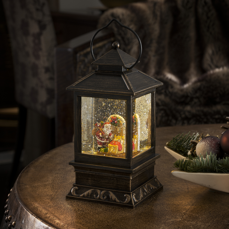 Julelanterne - Julenisse 22cm-Julebelysning dekor og pynt-Konstsmide-2800-000-Lightup.no