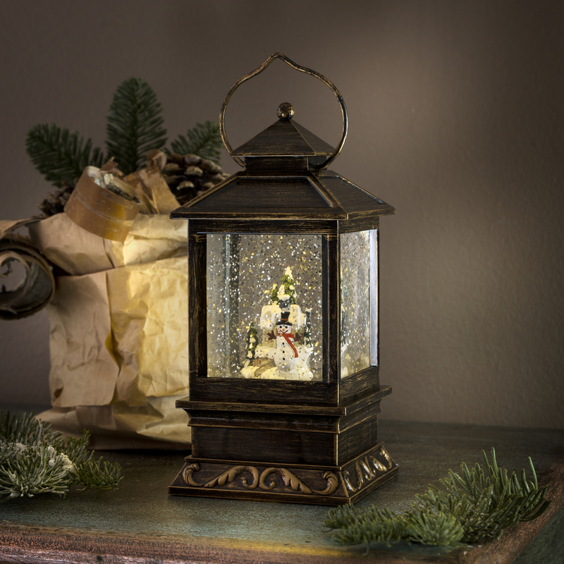 Julelanterne - Snømann 22cm-Julebelysning dekor og pynt-Konstsmide-2808-000-Lightup.no