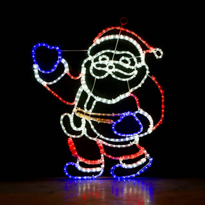 Julenisse helfigur 88,5x79 cm-Julebelysning dekor og pynt ute-Le Trading-21041-Lightup.no