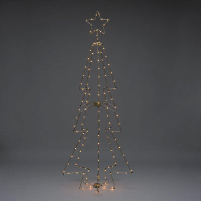 Juletre metall 210cm led - Messing-Julebelysning kunstig juletre-Konstsmide-3947-888-Lightup.no