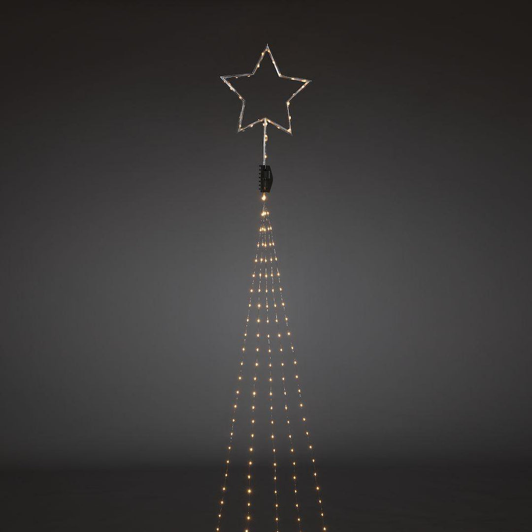 Juletrebelysning med toppstjerne 274 Led-Julebelysning juletrelys og slynger-Konstsmide-Sølv-6315-890-Lightup.no