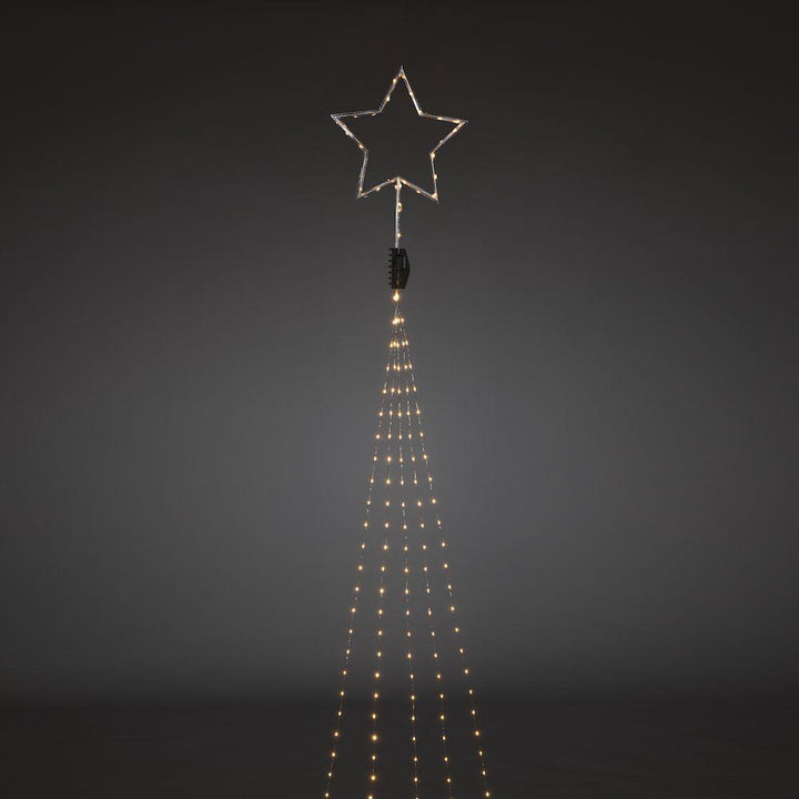 Juletrebelysning med toppstjerne 274 Led-Julebelysning juletrelys og slynger-Konstsmide-Sølv-6315-890-Lightup.no