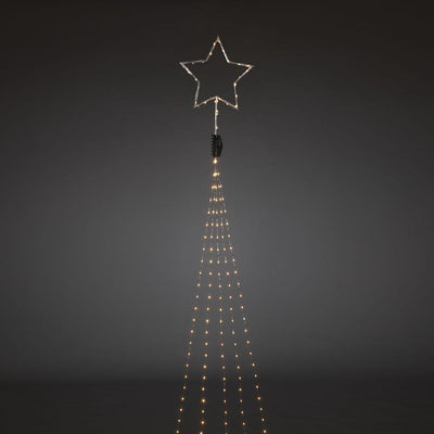 Juletrebelysning med toppstjerne 274 Led - Sølv-Julebelysning juletrelys og slynger-Konstsmide-6315-890-Lightup.no