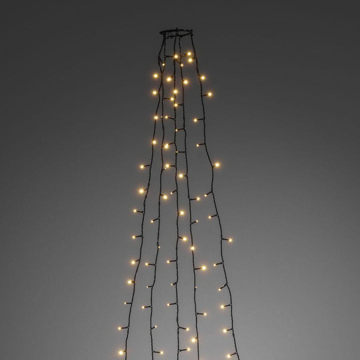 Juletrelys ring 5 slynger 1,8 meter - Amber-Julebelysning juletrelys og slynger-Konstsmide-6360-820-Lightup.no