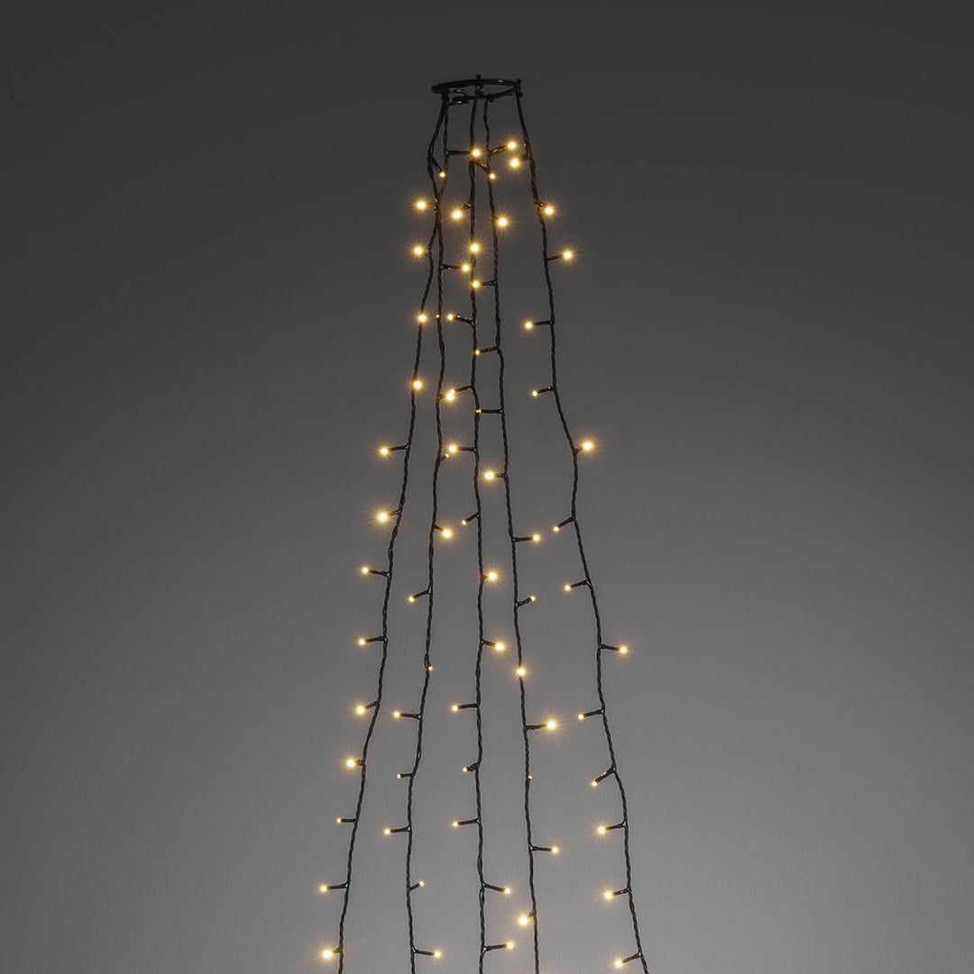 Juletrelys ring 5 slynger 1,8 meter - Amber-Julebelysning juletrelys og slynger-Konstsmide-Svart-6360-820-Lightup.no