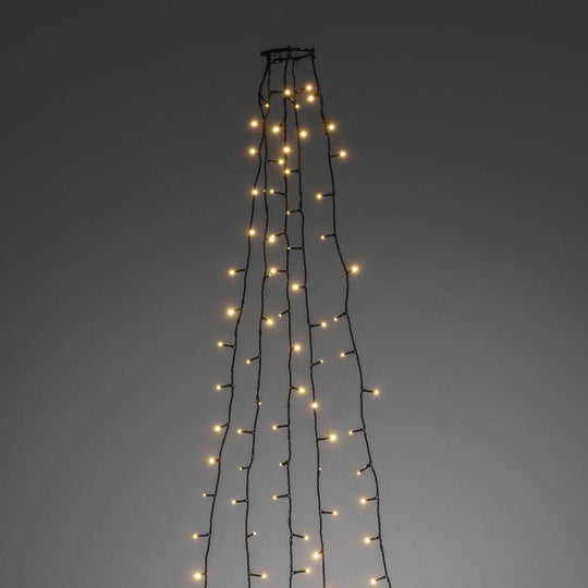 Juletrelys ring 5 slynger 1,8 meter - Amber-Julebelysning juletrelys og slynger-Konstsmide-Svart-6360-820-Lightup.no