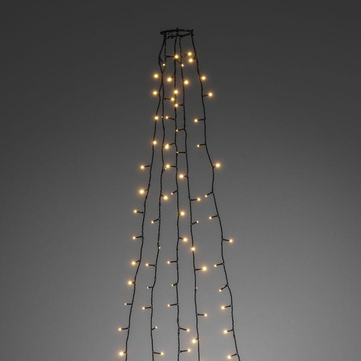 Juletrelys ring 5 slynger 1,8 meter - Amber-Julebelysning juletrelys og slynger-Konstsmide-Svart-6360-820-Lightup.no