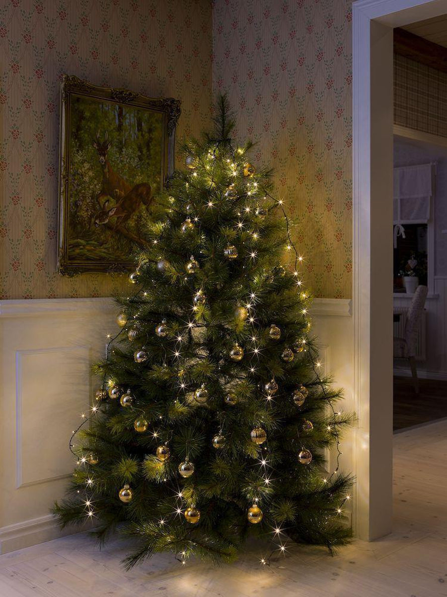 Juletrelys ring 5 slynger 1,8 meter - Amber-Julebelysning juletrelys og slynger-Konstsmide-Svart-6360-820-Lightup.no