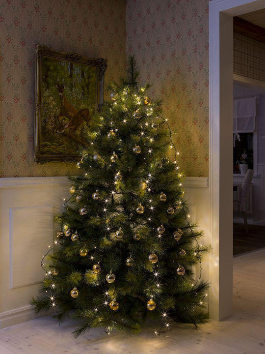 Juletrelys ring 5 slynger 1,8 meter - Amber-Julebelysning juletrelys og slynger-Konstsmide-Svart-6360-820-Lightup.no