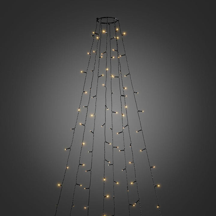 Juletrelys ring 8 slynger 2,4 meter med funklefunksjon - Amber-Julebelysning juletrelys og slynger-Konstsmide-6320-810-Lightup.no