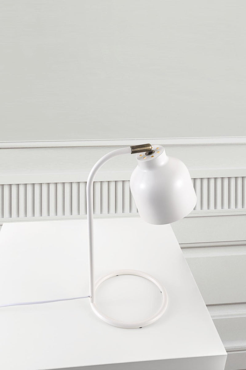 Julian bordlampe - Hvit/messing-Bordlamper-Nordlux-48405001-Lightup.no