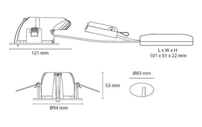 Junistar Exclusive 9W 2700K - Outdoor IP44-Downlight lavtbyggende-Sg Armaturen As-3100540-Lightup.no