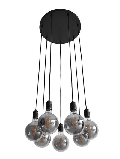 K9 takpendel 7 lys - Svart-Takpendler-Nielsen Light-NL-467176-Lightup.no