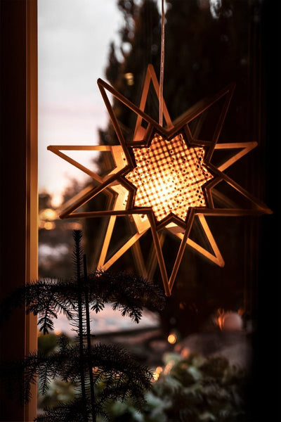 Karin adventsstjerne 45 cm - Brun-Julebelysning adventstjerne-Globen Lighting-154606-Lightup.no