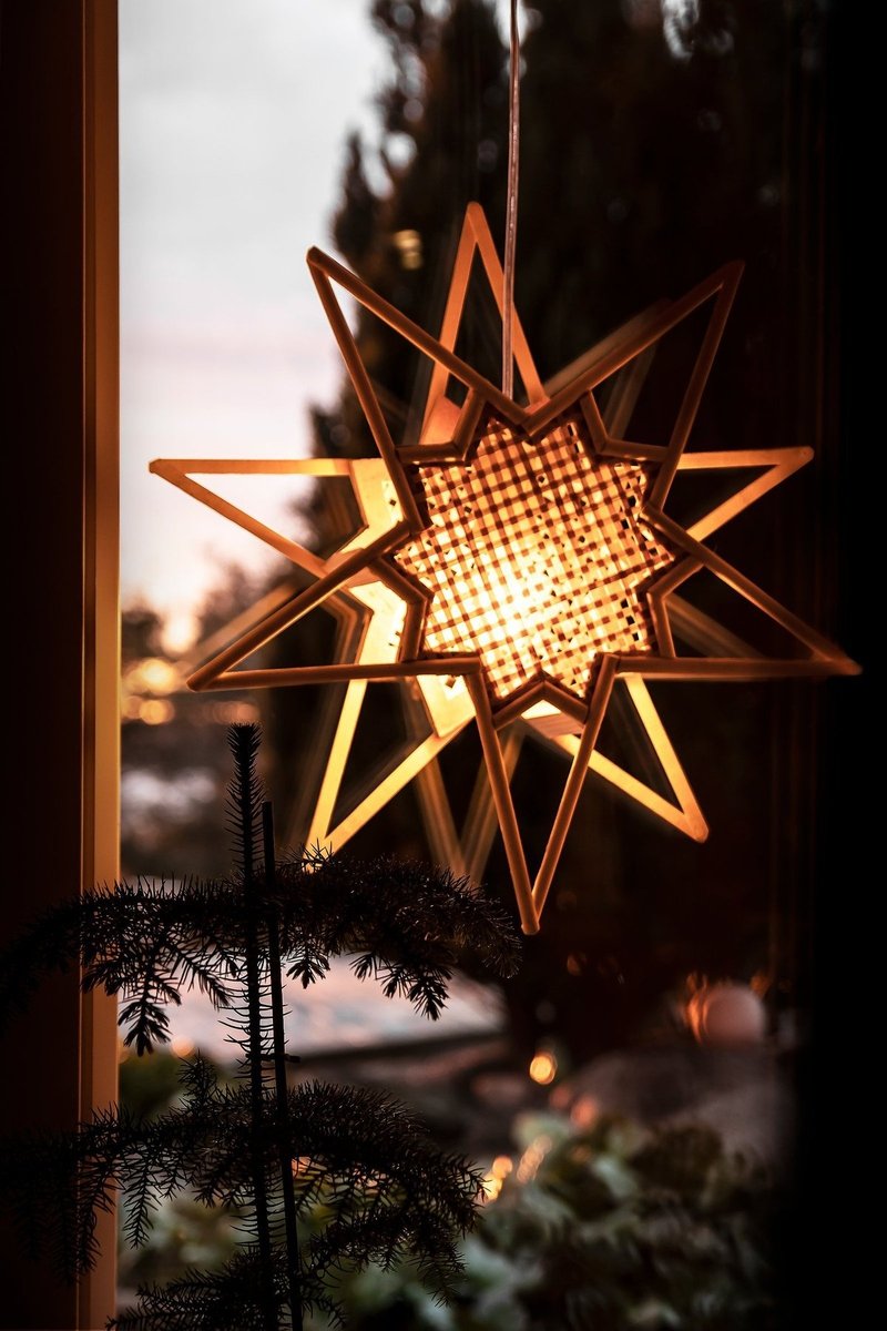 Karin adventsstjerne 45 cm - Natur-Julebelysning adventstjerne-Globen Lighting-154620-Lightup.no