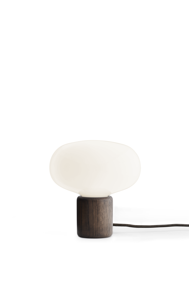 Karl-Johan Bordlampe - Opal Glass-Bordlamper-New Works-Mørk eik / Opal-Nes__20310-Lightup.no