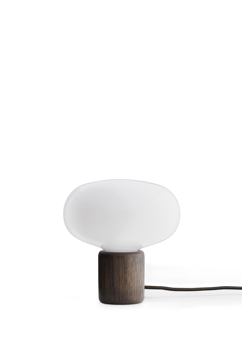Karl-Johan Bordlampe - Opal Glass-Bordlamper-New Works-Mørk eik / Opal-Nes__20310-Lightup.no