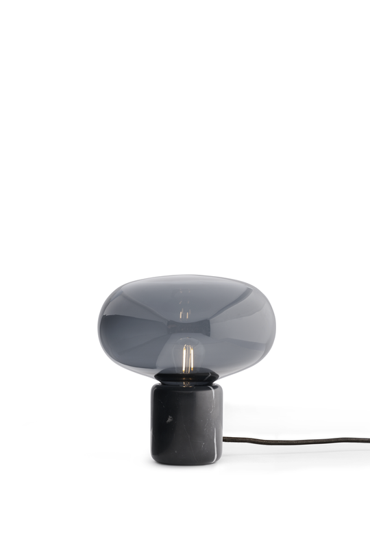 Karl-Johan Bordlampe - Smoked Glass og Marmor-Bordlamper-New Works-Svart / Røyk-Nes__20311-Lightup.no