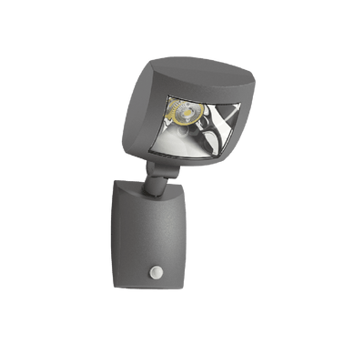 Kaus vegglampe/lyskaster 12W m/sensor IP54 - Mørk grå-Utebelysning lyskaster-Norlux-2540-30-7-Lightup.no