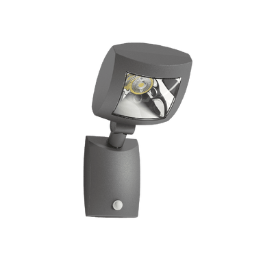Kaus vegglampe/lyskaster 12W m/sensor IP54 - Mørk grå-Utebelysning lyskaster-Norlux-2540-30-7-Lightup.no