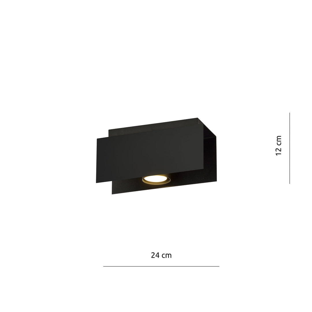 Kenno taklampe 1 lys - Svart-Taklamper-Emibig-1141/1-Lightup.no