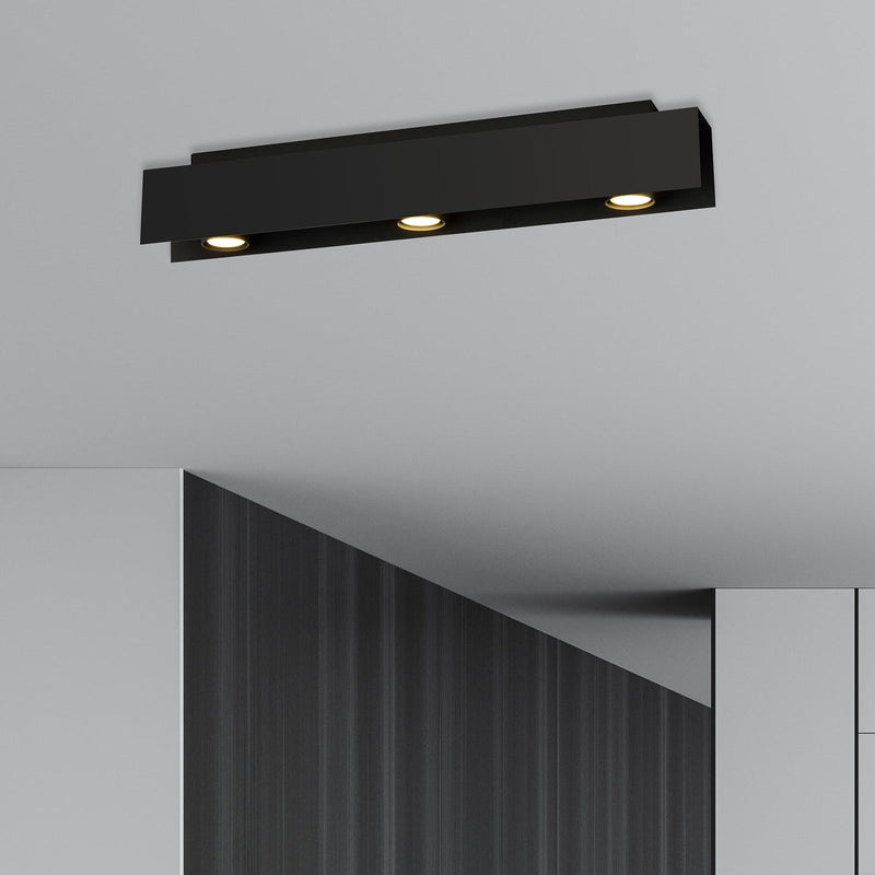 Kenno taklampe 3 lys - Svart-Taklamper-Emibig-1141/3-Lightup.no