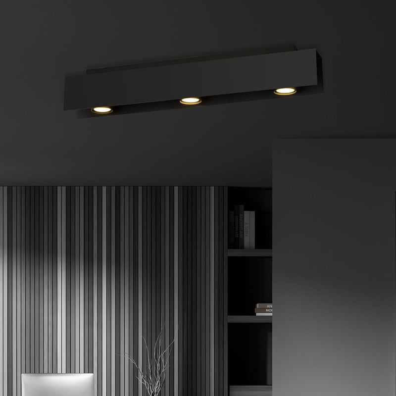 Kenno taklampe 3 lys - Svart-Taklamper-Emibig-1141/3-Lightup.no