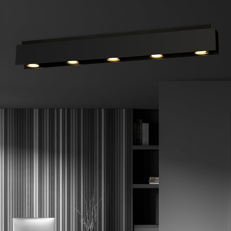 Kenno taklampe 5 lys - Svart-Taklamper-Emibig-1141/5-Lightup.no