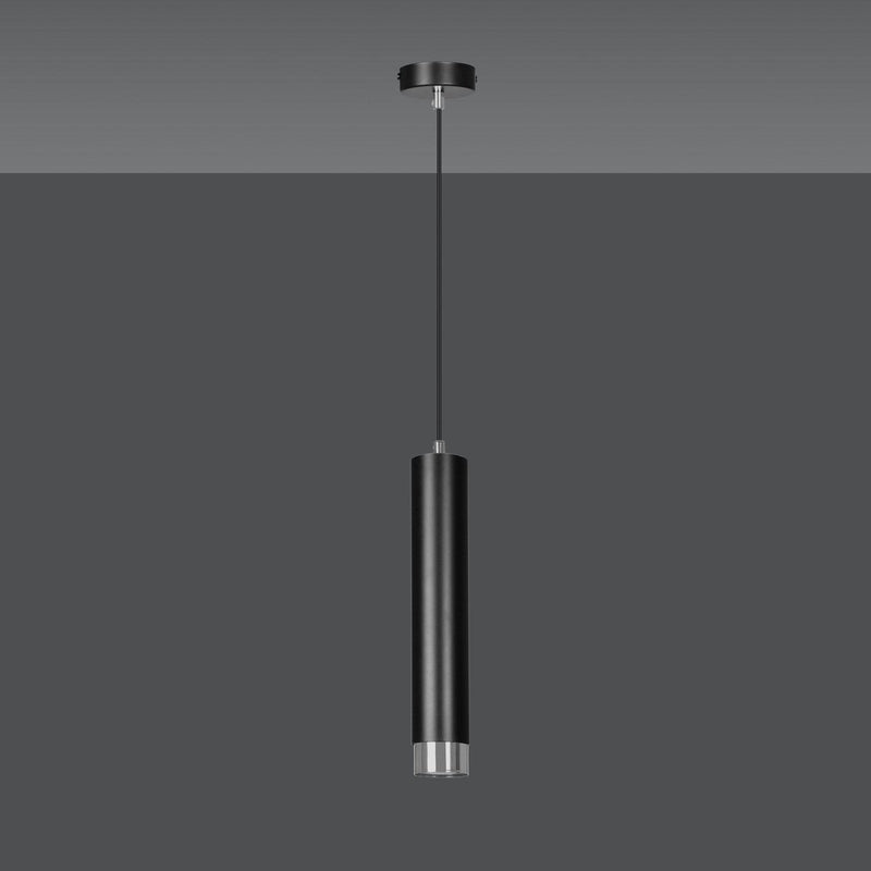 Kibo takpendel 1 lys - Svart/Krom-Takpendler-Emibig-643/1-Lightup.no