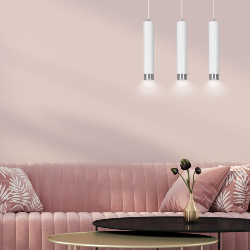 Kibo takpendel 3 lys - Hvit/Krom-Takpendler-Emibig-641/3-Lightup.no