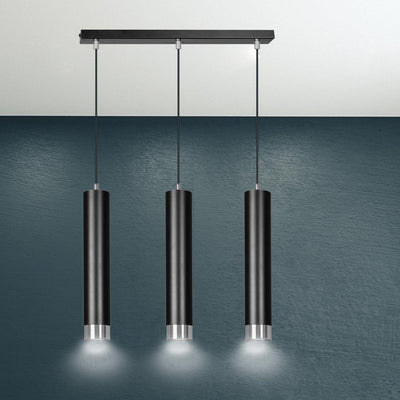 Kibo takpendel 3 lys - Svart/Krom-Takpendler-Emibig-643/3-Lightup.no