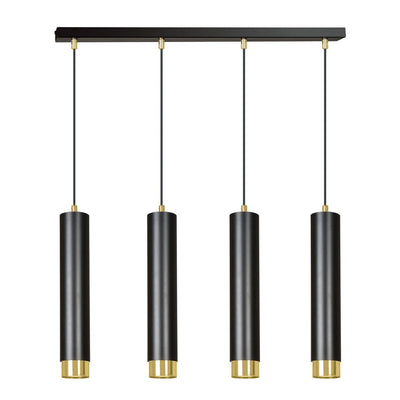 Kibo takpendel 4 lys - Svart/Gullfarget-Takpendler-Emibig-644/4-Lightup.no