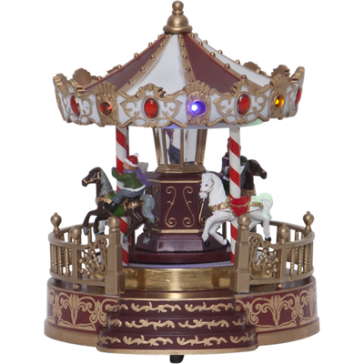 Kidsville panorama karusell med musikk-Julebelysning dekor og pynt-Star Trading-992-19-Lightup.no