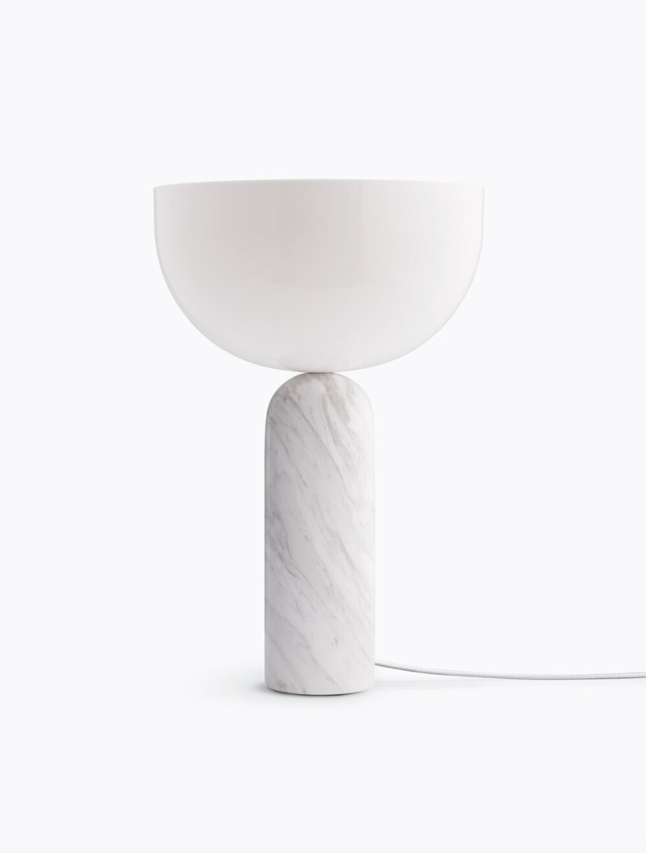Kizu bordlampe - hvit marmor - L-Bordlamper-New Works-Hvit-Nes__20410-Lightup.no