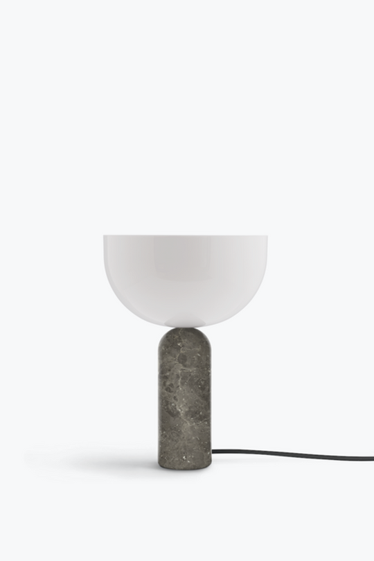 Kizu bordlampe small 35 cm-Bordlamper-New Works-Marmor / hvit-Nes__20422-Lightup.no