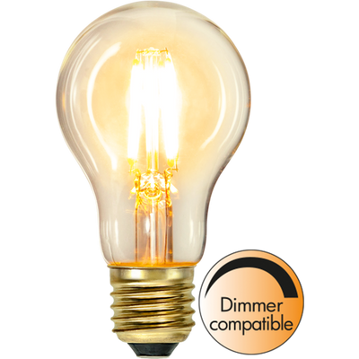 Klar Glob LED Filament 2100K 60mm - 4W - dimbar-LED-pære E27 sokkel-Star Trading-353-22-1-Lightup.no