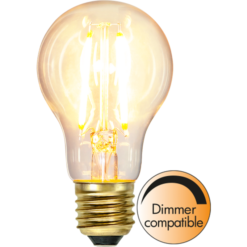 Klar Glob LED Filament 2100K 60mm - 7W - dimbar-LED-pære E27 sokkel-Star Trading-353-23-1-Lightup.no