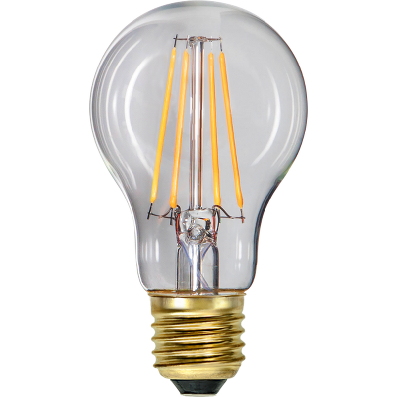 Klar Glob LED Filament 2100K 60mm - 7W - dimbar-LED-pære E27 sokkel-Star Trading-353-23-1-Lightup.no