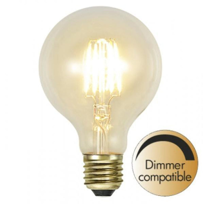 Klar Glob LED Filament 2100K dimbar 80mm-LED-pære E27 sokkel-Ms - belysning-352-50-1-Lightup.no