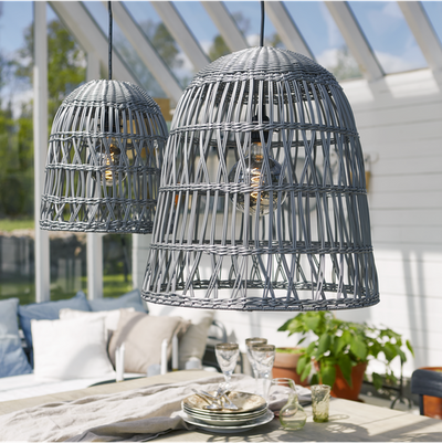 Knute utendørs lampeskjerm 48 cm IP44 - Grå-Utebelysning Hagebelysning-Star Trading-092-01-Lightup.no