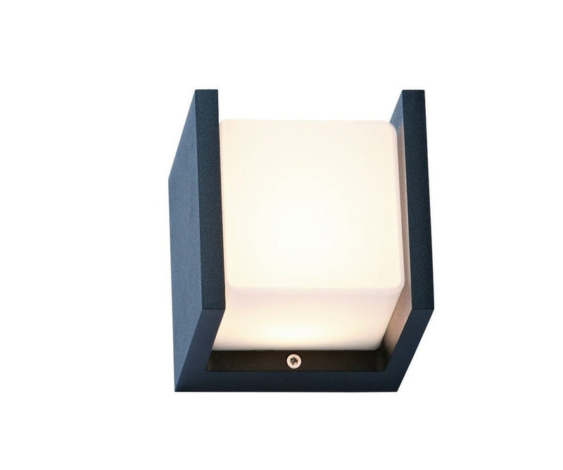 Kocka 11 vegglampe utendørs 10W 3000K IP54 Dimbar - Antrasitt grå-Utebelysning vegg veggskjold-NorDesign-518601120-Lightup.no