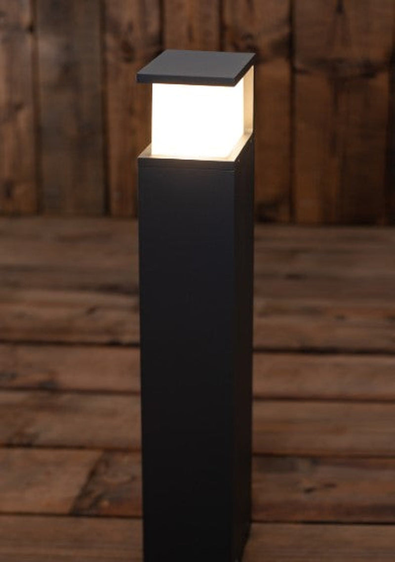 Kocka pullert 90 cm 10W 3000K IP54 - Antrasitt grå-Utebelysning pullert-NorDesign-518609120-Lightup.no