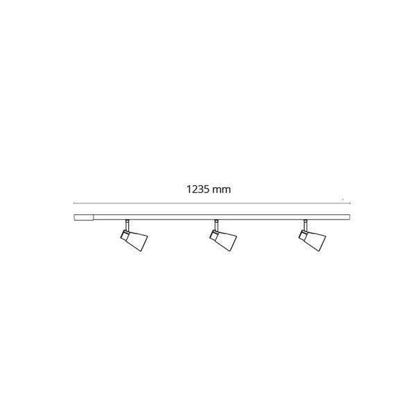 Komplett 1,2m Zip Zoom 3x6W dimtowarm m/endetilkobling - matthvit-Zip spotskinne-Sg Armaturen As-3200988*1-Lightup.no