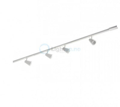 Komplett 2m Zip Zoom 4x6W dimtowarm m/endetilkobling - matthvit-Zip spotskinne-Sg Armaturen As-3200982*2-Lightup.no