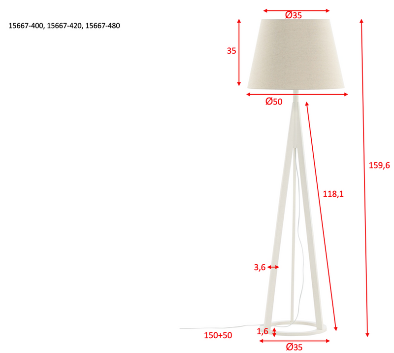 Kona gulvlampe 160 cm - Svart-Gulvlamper-Venture Home-15667-480-Lightup.no