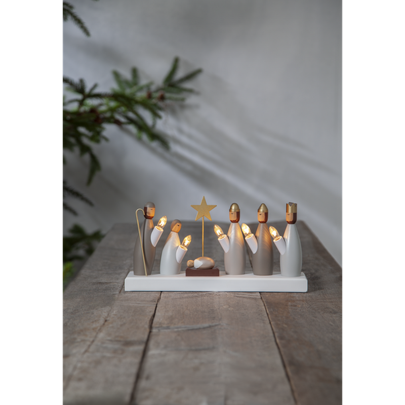 Krybbe adventsstake-Julebelysning adventsstake-Star Trading-652-85-Lightup.no