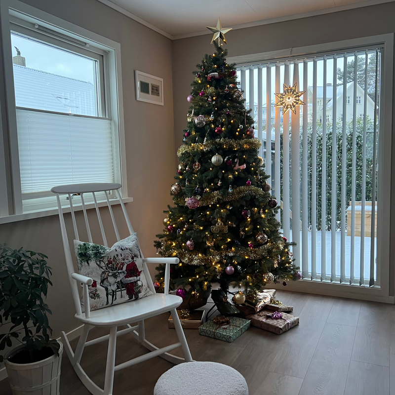 Kunstig juletre 210 cm 40% PE og 60% PVC 500 LED varmhvit-Julebelysning kunstig juletre-Trend Collection-TC-7013-210-Lightup.no